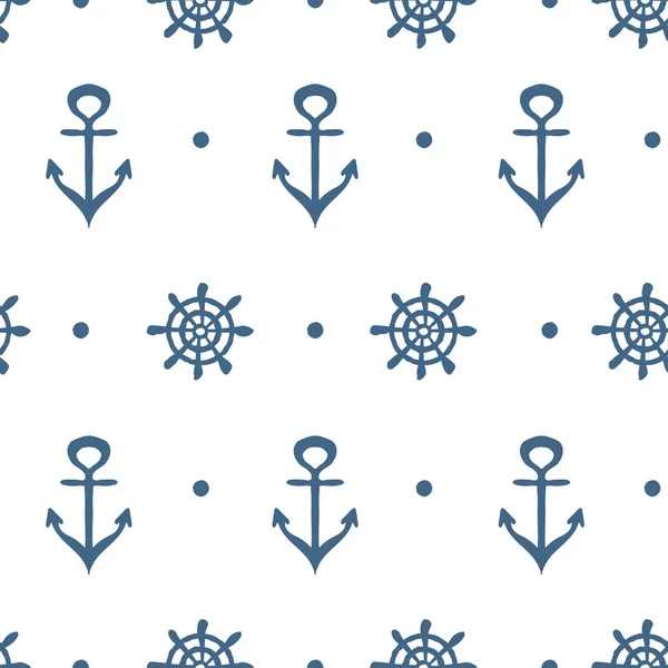 青と白の航海テンプレート — ストックベクタ
