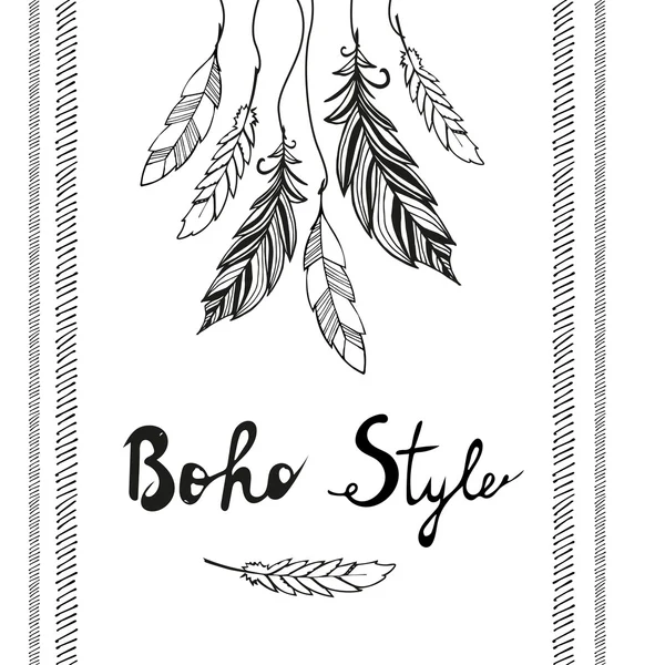 Apanhador de sonhos. Estilo Boho —  Vetores de Stock