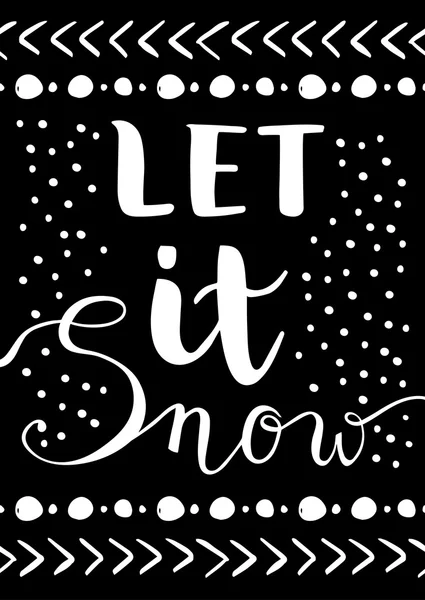 Let it snow Christmas Card — Stock Vector