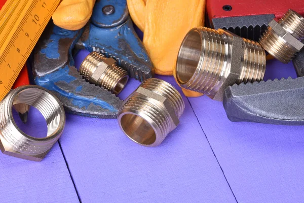 Tools and plumbing accessories — Stock Photo, Image