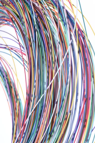 Cable multicolor de telecomunicaciones — Foto de Stock