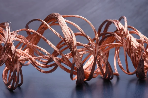 Copper wire concept of industry development — Stock Photo, Image