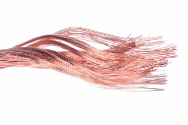 İzole üzerinde arka plan bakır teller