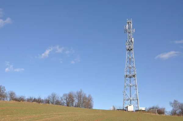 Telecommunication , red  tower — Stock Photo, Image