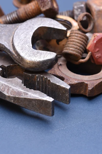 Tools with old mechanical parts — Stock Photo, Image
