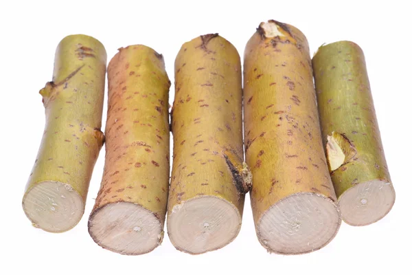 Willow logs isolated on background — Stock Photo, Image