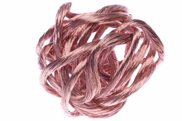 Arka plan üzerinde bakır tel