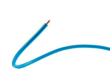 Copeer kablo beyaz arkaplanda izole