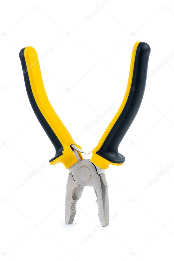 Combination pliers isolated on white background