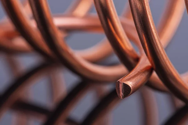 Spiral Copper Wire Raw Material Metal Industry — Stock Photo, Image