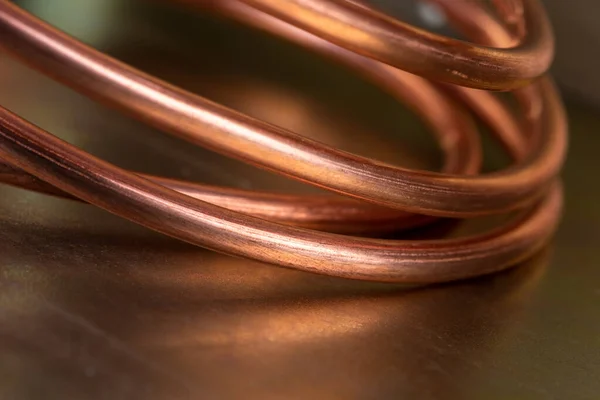 Close Copper Wire Raw Materials Metals Industry — Stock Photo, Image