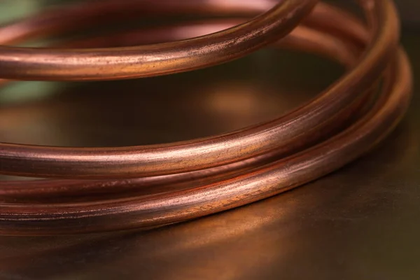 Close-up copper wire raw materials metals industry