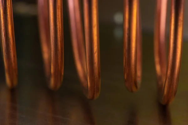 Close-up spiral copper wire raw materials metals industry