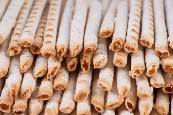 Close Stacked Thin Salt Sticks — Stock Photo, Image