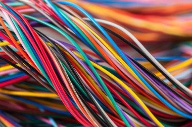 Telekomünikasyon elektrik kablo tesisatı arka planı