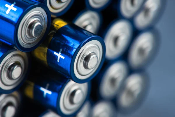 Alkalisk Batteristorlek Aaa Med Selektivt Fokus Närbild — Stockfoto