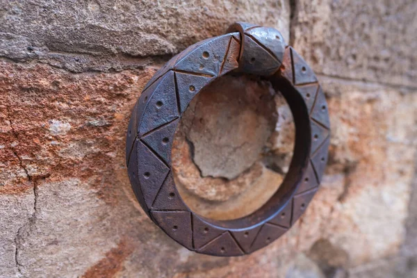 Old Iron Ring Tying Horse Siena Tuscany — Stock Photo, Image