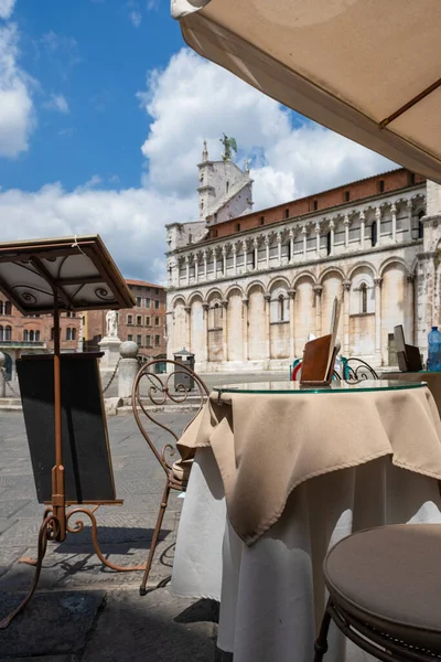 Cafe Bar Restaurant San Michele Foro Lucca Italy — Stock Photo, Image