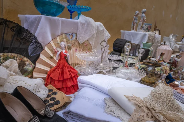 Flea Market Stall Arezzo Ιταλία — Φωτογραφία Αρχείου