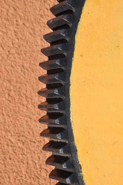 Roda dentada de aço da máquina velha — Fotografia de Stock