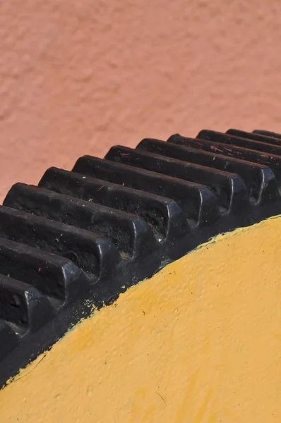 Roda dentada de aço da máquina velha — Fotografia de Stock