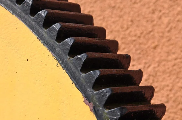 Roda dentada de aço da máquina velha — Fotografia de Stock