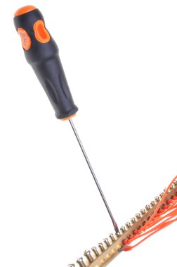 tornavida ve vida ile elektrikli otobüs