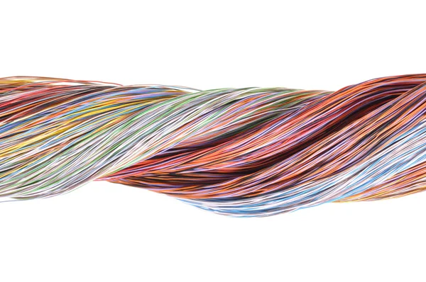 Многоцветный сетевой кабель — стоковое фото