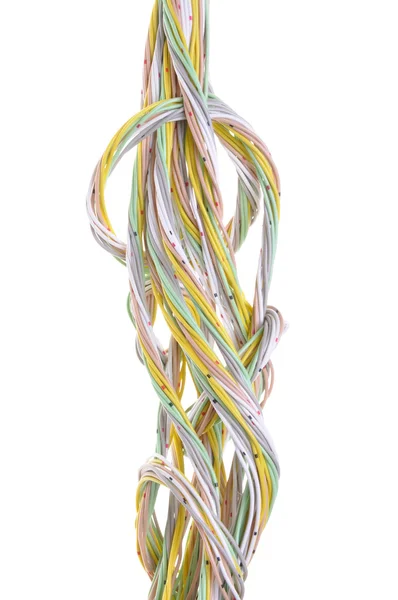 Çok renkli bilgisayar ağ kablosu — Stok fotoğraf