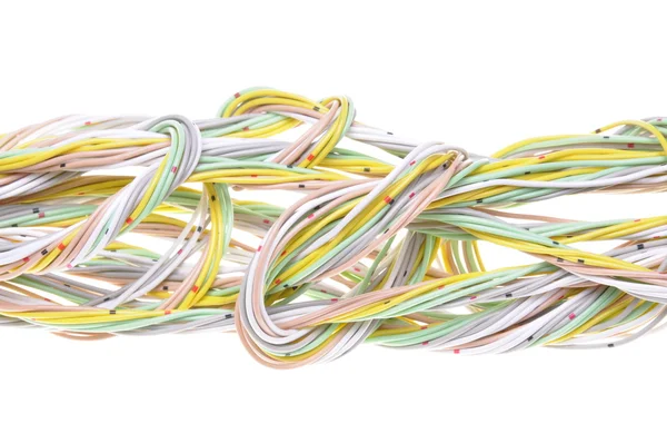 Vícebarevné počítače síťový kabel — Stock fotografie