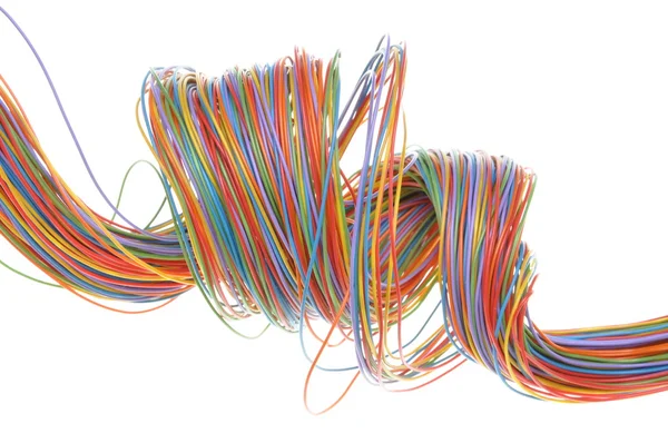 Dator kabel isolerad på vit bakgrund — Stockfoto