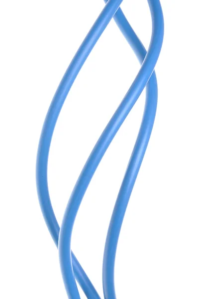 Niebieski moc elektryczna kable — Zdjęcie stockowe
