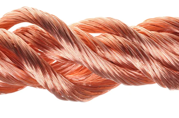 Red copper wire industry — Stock Photo, Image