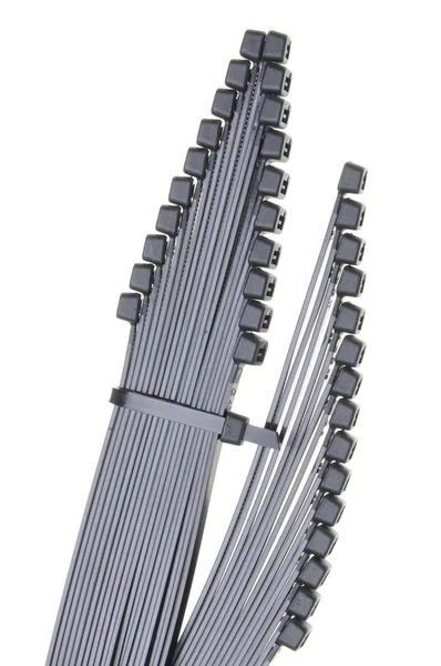 Black cable ties — Stock Photo, Image