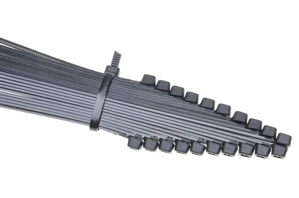 Black cable ties — Stock Photo, Image