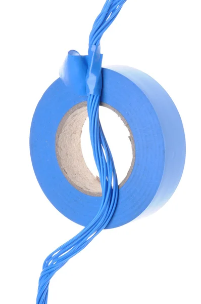Электрический кабель с изоляционной лентой — стоковое фото