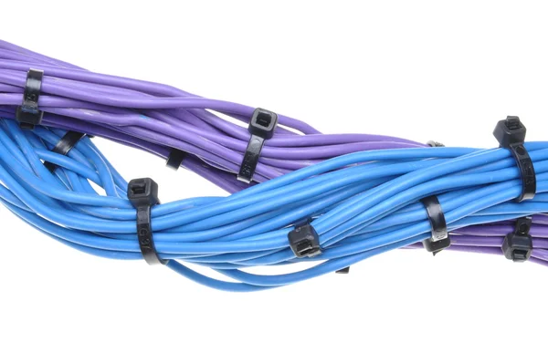 Pacote de cabos com laços de cabo preto — Fotografia de Stock
