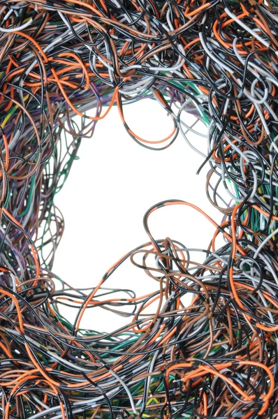 Связки кабелей — стоковое фото