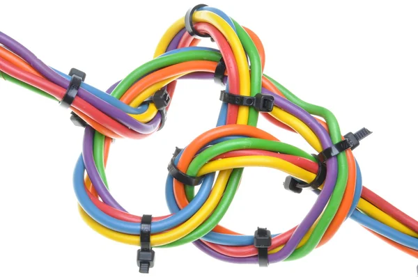 Электрические кабели — стоковое фото