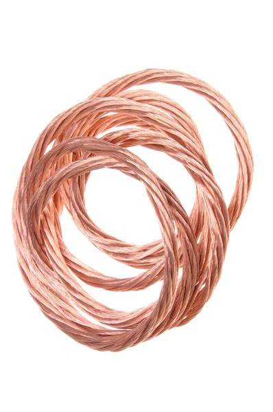 Copper wire isolated on white — Stock Photo, Image