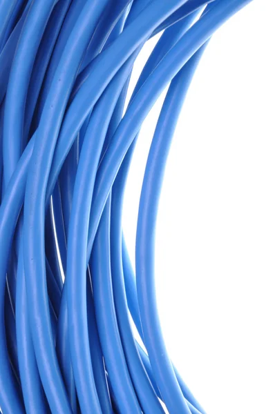 Modrý elektrický kabel — Stock fotografie