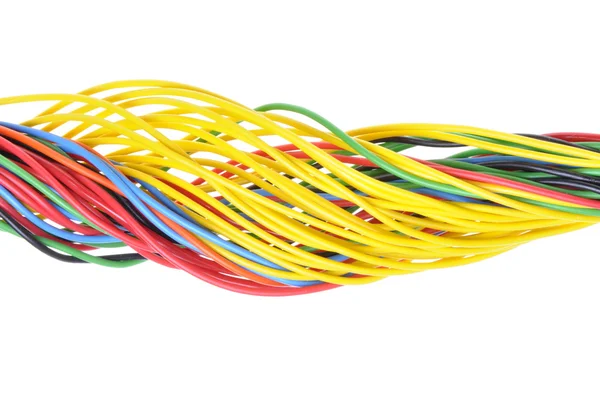 Multicolored electrical cable — Stock Photo, Image