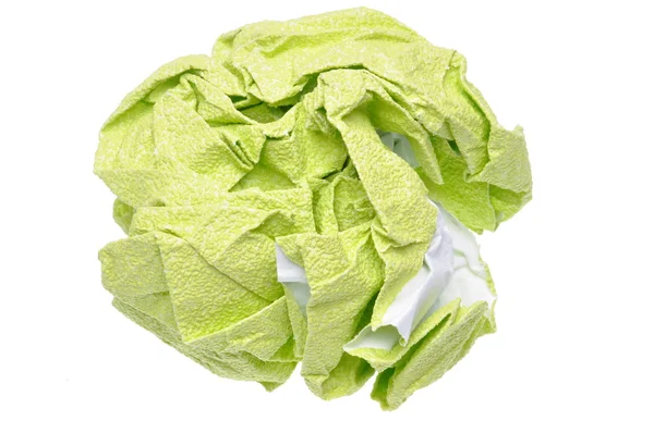 Buruşuk yeşil kağıt — Stok fotoğraf