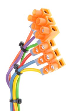 Renk elektrik kabloları ile Yay Baskılı Klemensler