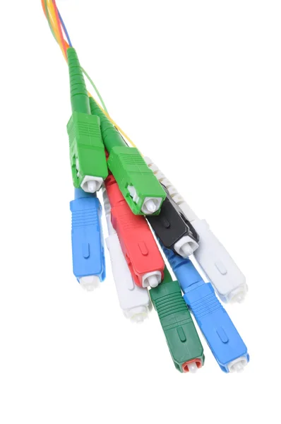 Conectores de fibra óptica — Fotografia de Stock