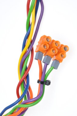 Renk elektrik kabloları ile Yay Baskılı Klemensler