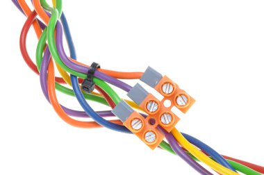 Renk elektrik kabloları ile Yay Baskılı Klemensler