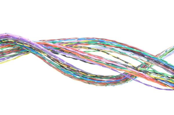 Телекоммуникационные кабели — стоковое фото