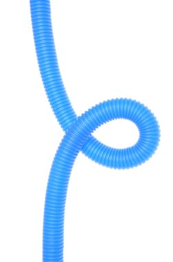 Mavi plastik oluklu boru