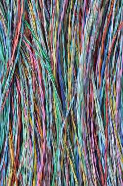 Renkli telekomünikasyon kabloları ve telleri